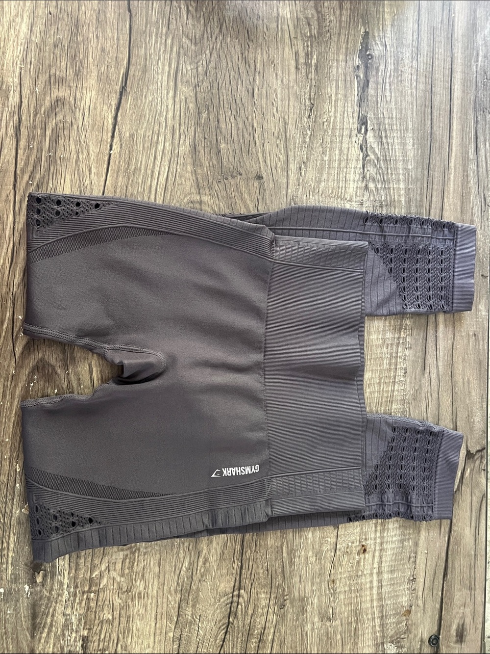 Gymshark Dark Grey Leggings with Textured Panels